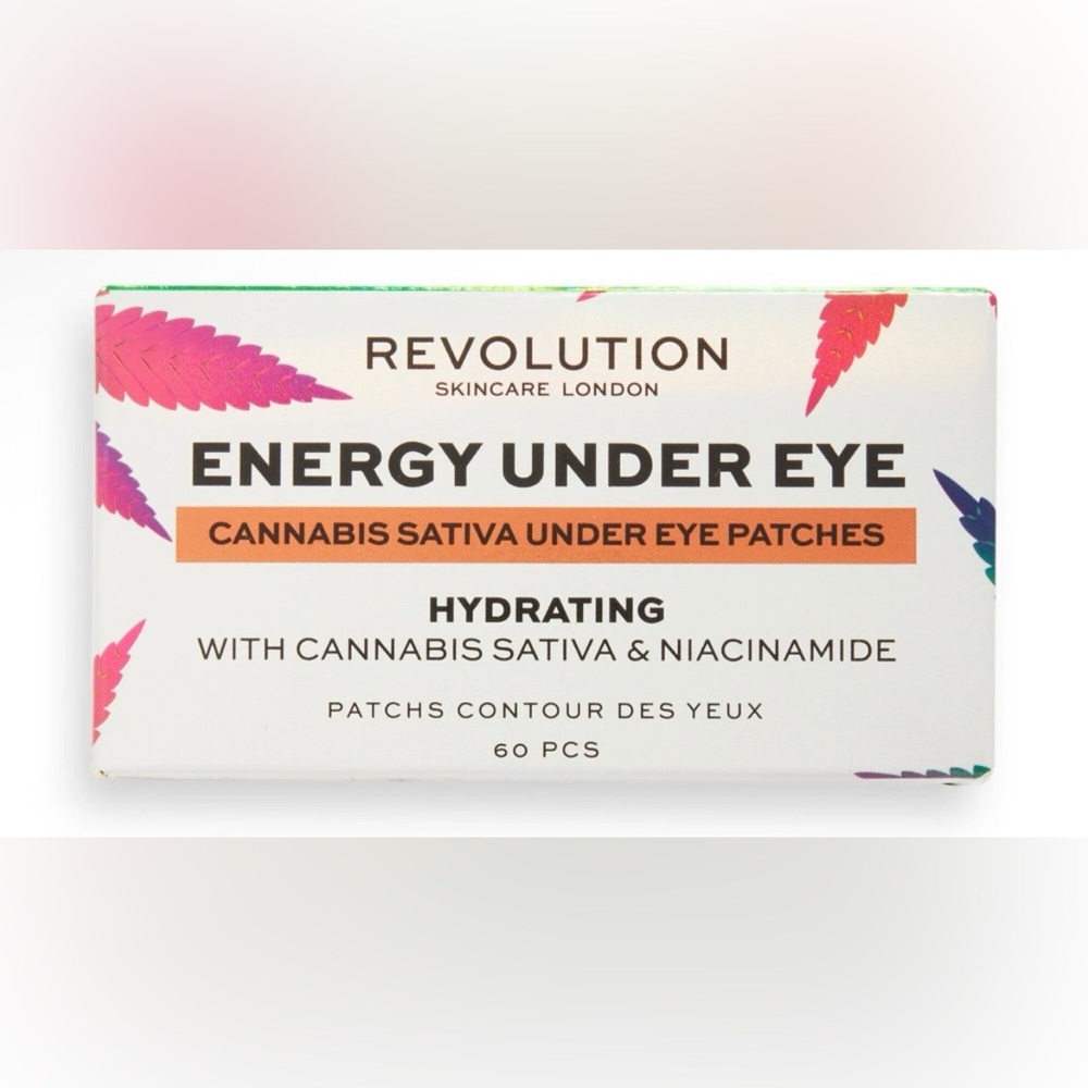Revolution Energy Under Eye Patches with Cannabis Hydrating 60 Count New In Box - Picture 3 of 4